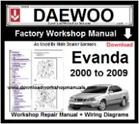 Daewoo Evanda Workshop Manual Download